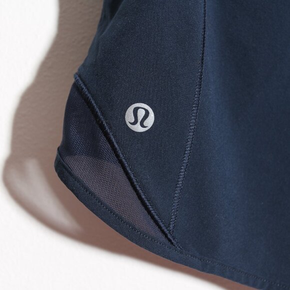 Lululemon Hotty Hot Short *High-Rise Long 4" True Navy Blue Swift Liner Size 2 - Picture 8 of 16